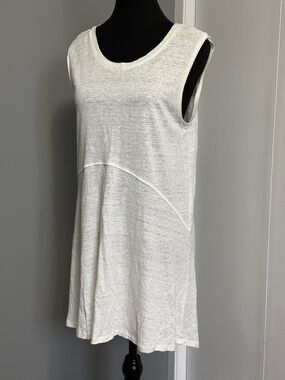 NWOT HABITAT Linen Oversized Tunic Tank Top in White